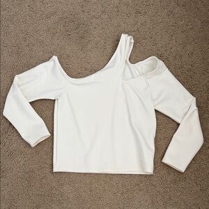 Abercrombie & Fitch White Off-Shoulder Blouse